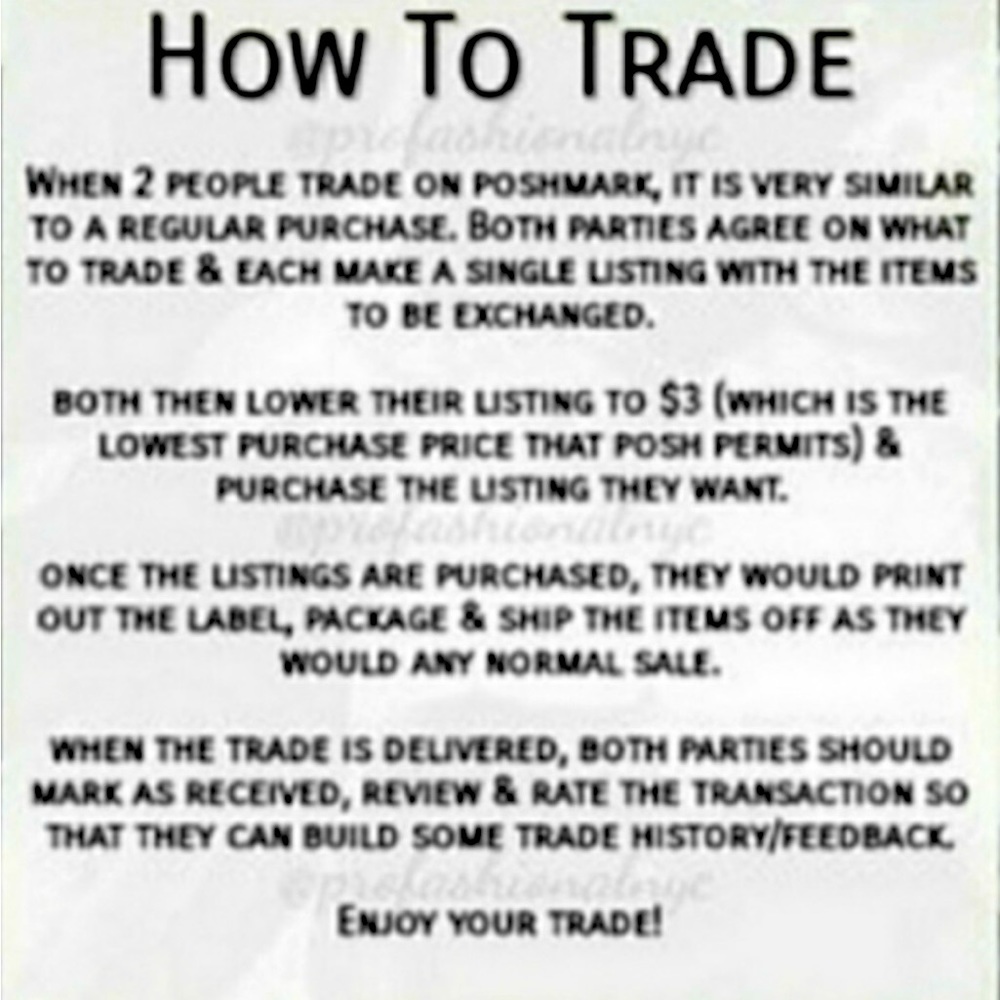 How to trade on poshmark